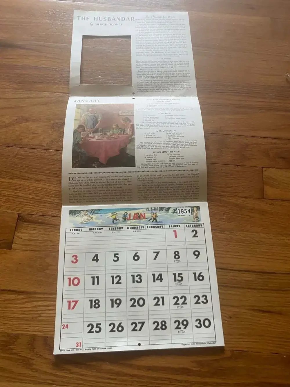 1958 Unused M. G. Mentzer's Sons Coal Ephrata PA Advertising Calendar